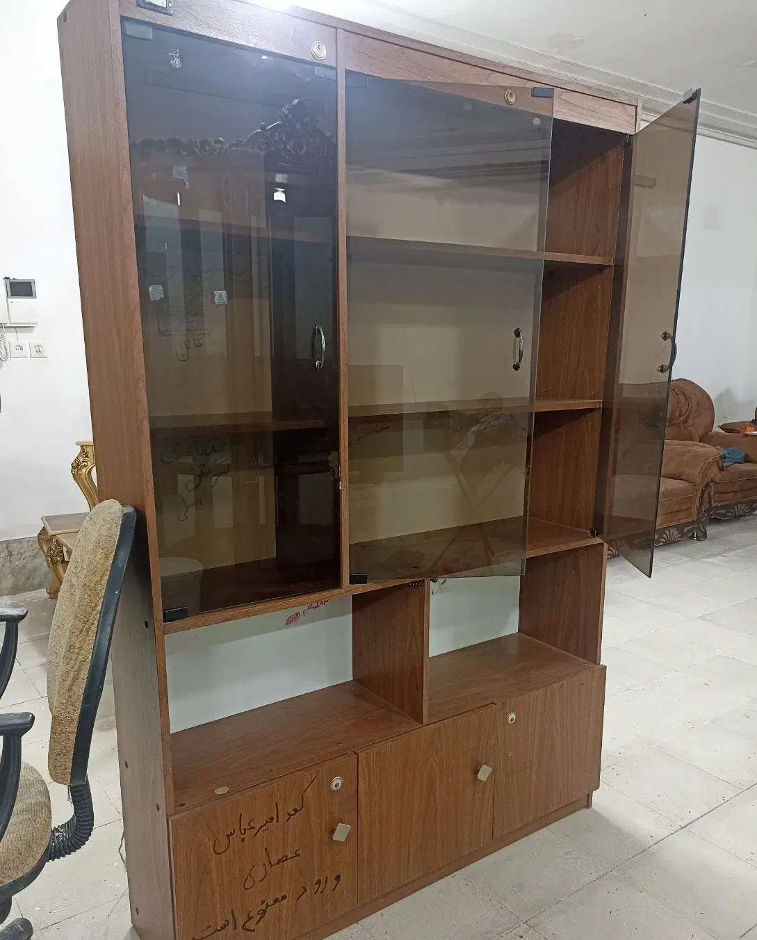 کتابخانه چوبی|کتابخانه، شلف، قفسههای دیواری|قم, زاد|دیوار