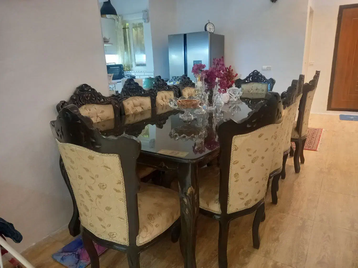 مبل استیل ۷نفره با میزنهارخوری|مبلمان خانگی و میز عسلی|محمودآباد, |دیوار