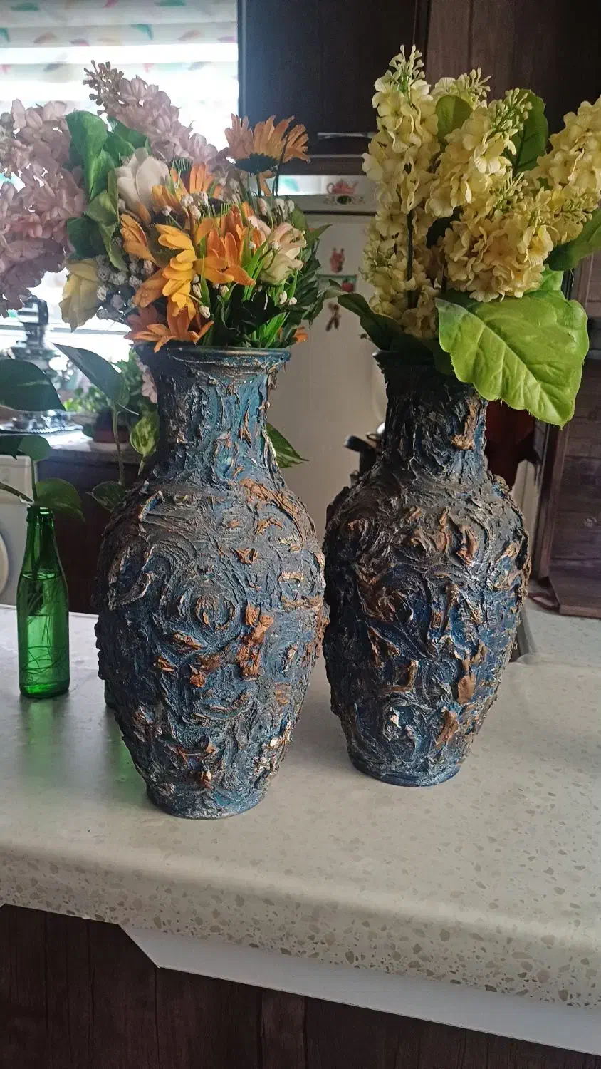 2 عدد گلدان|گل مصنوعی|ملایر, |دیوار