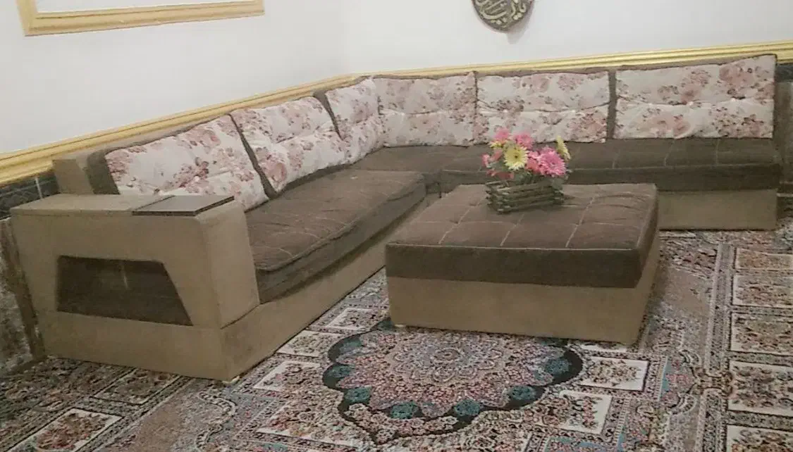 مبلمان ال هفت نفره با پاف|مبلمان خانگی و میز عسلی|اهواز, زیتون کارگری|دیوار