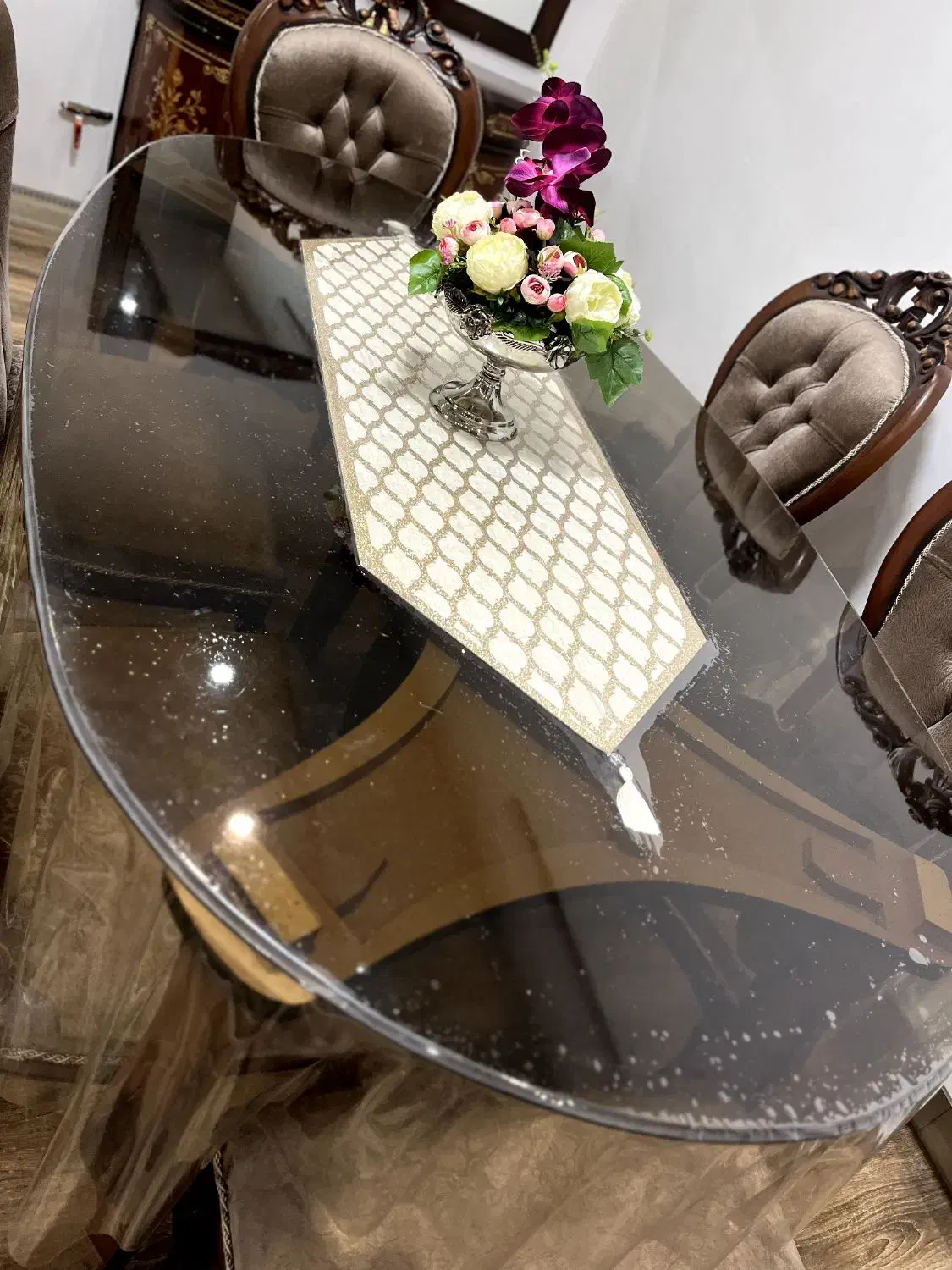 میز صندلی ناهار خوری سلطنتی ۶نفره|میز و صندلی غذاخوری|لنجان, |دیوار