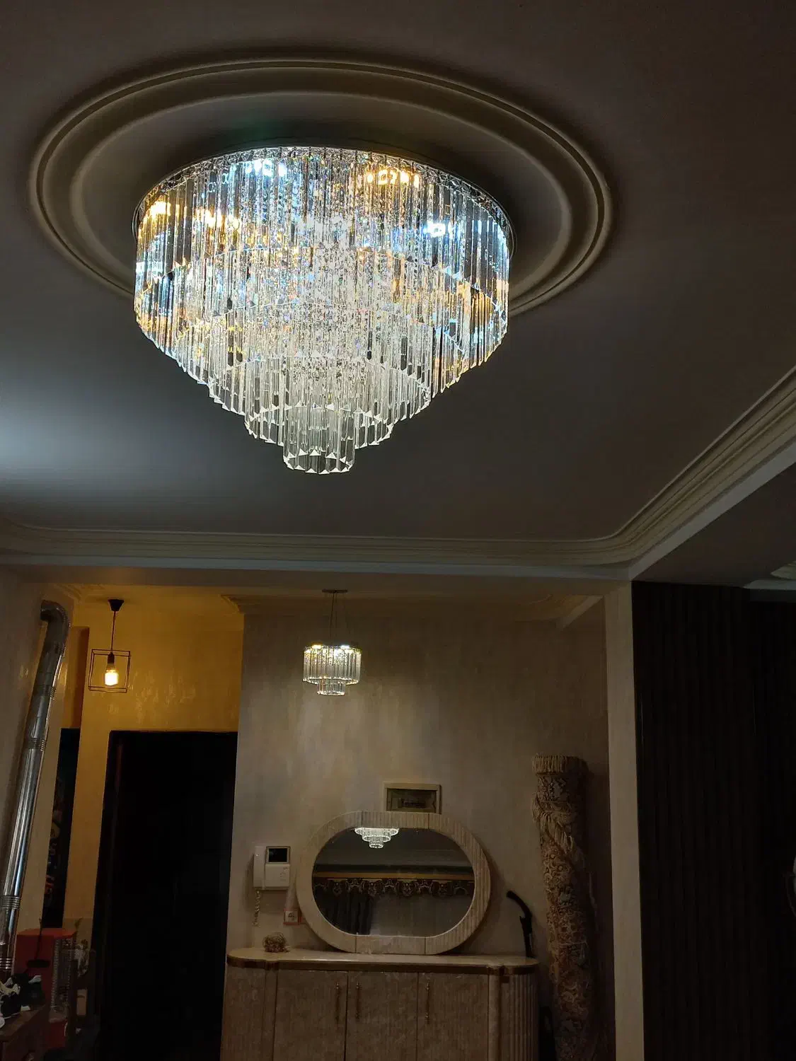 لوستر دوطبقه کاردی دایره با قطر ۳۰|لوستر و چراغ آویز|آمل, |دیوار