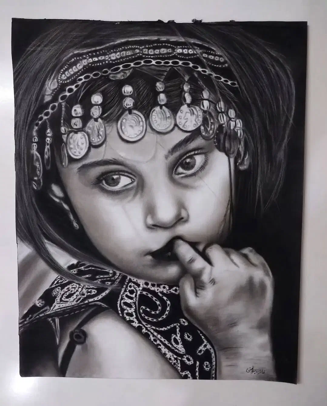 سفارش چهره سیاه قلم|تابلو، نقاشی، عکس|سبزوار, کوی بهار|دیوار