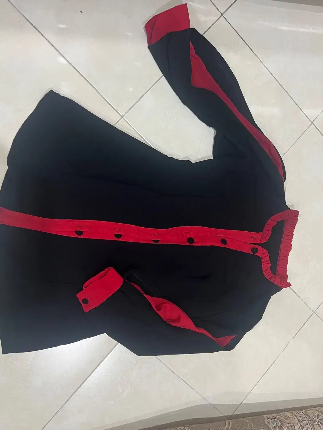 شومیز قرمز مشکی نو جنس کرپ|لباس|تهران, صد دستگاه|دیوار