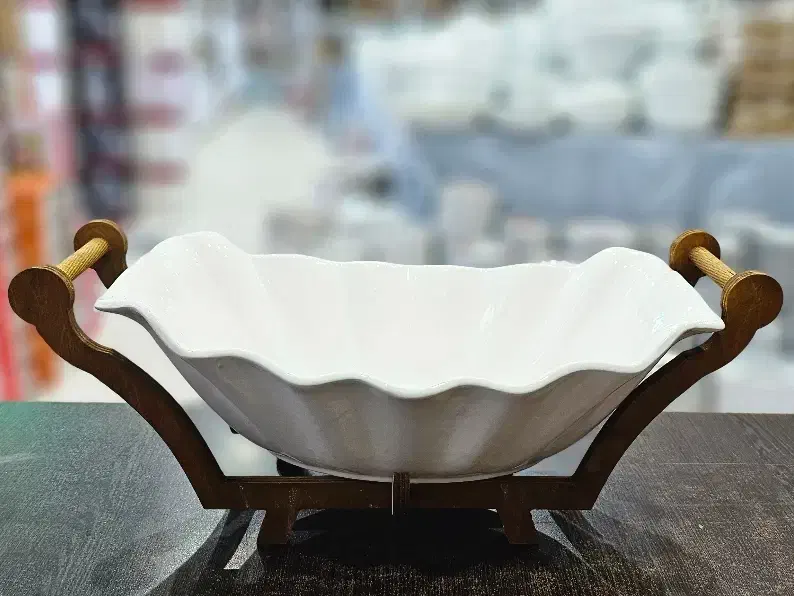 ظروف سرامیکی پایه چوبی|ظروف سرو و پذیرایی|یزد, |دیوار