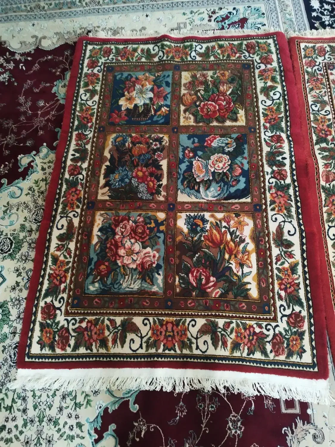 دو عدد قالی دستباف|فرش|بابا حیدر, |دیوار