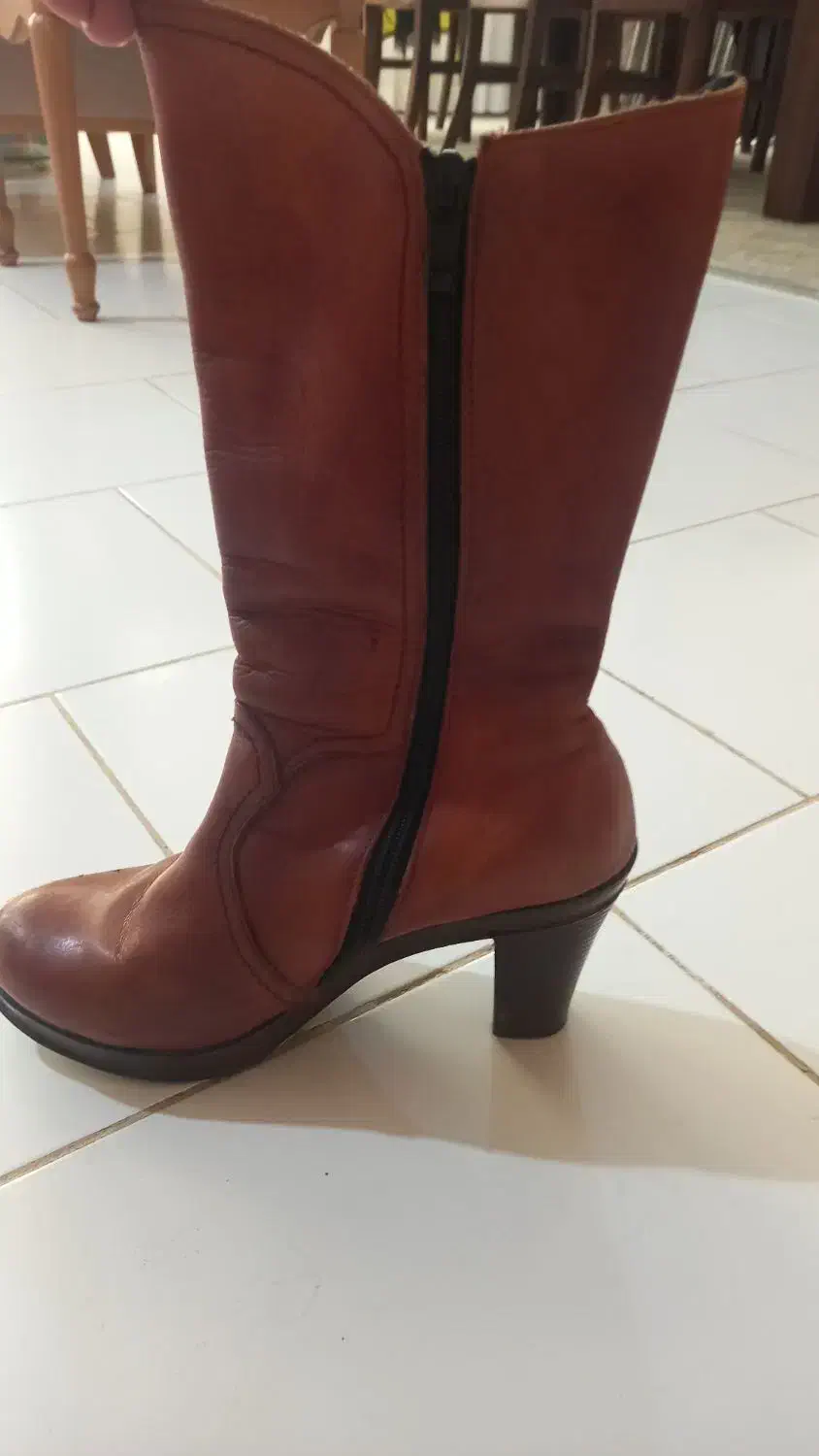 چکمه زنانه خارجی چرم طبیعی|کیف، کفش، کمربند|رشت, توشیبا|دیوار