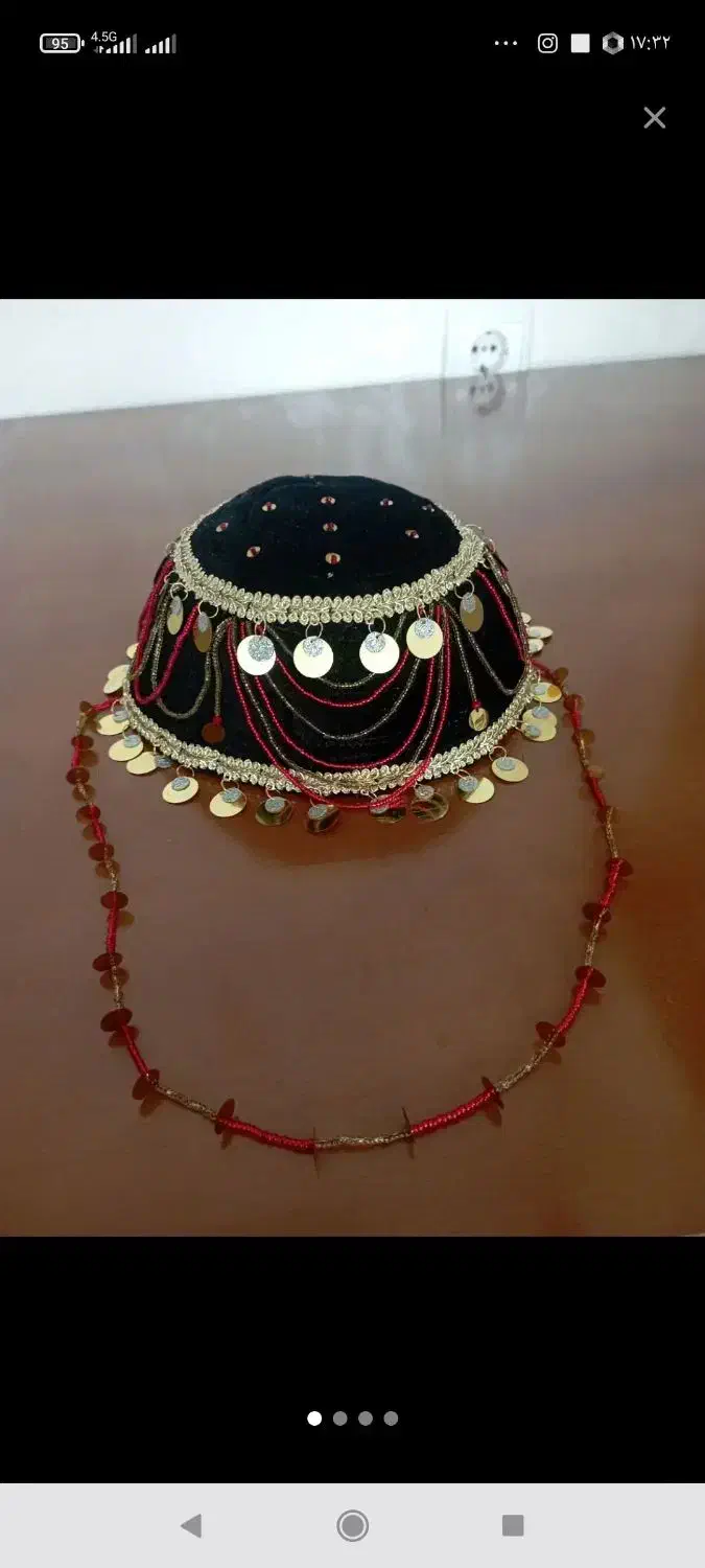 کلاه فیس کردی و کمربند سنتی زنانه|لباس|همدان, |دیوار