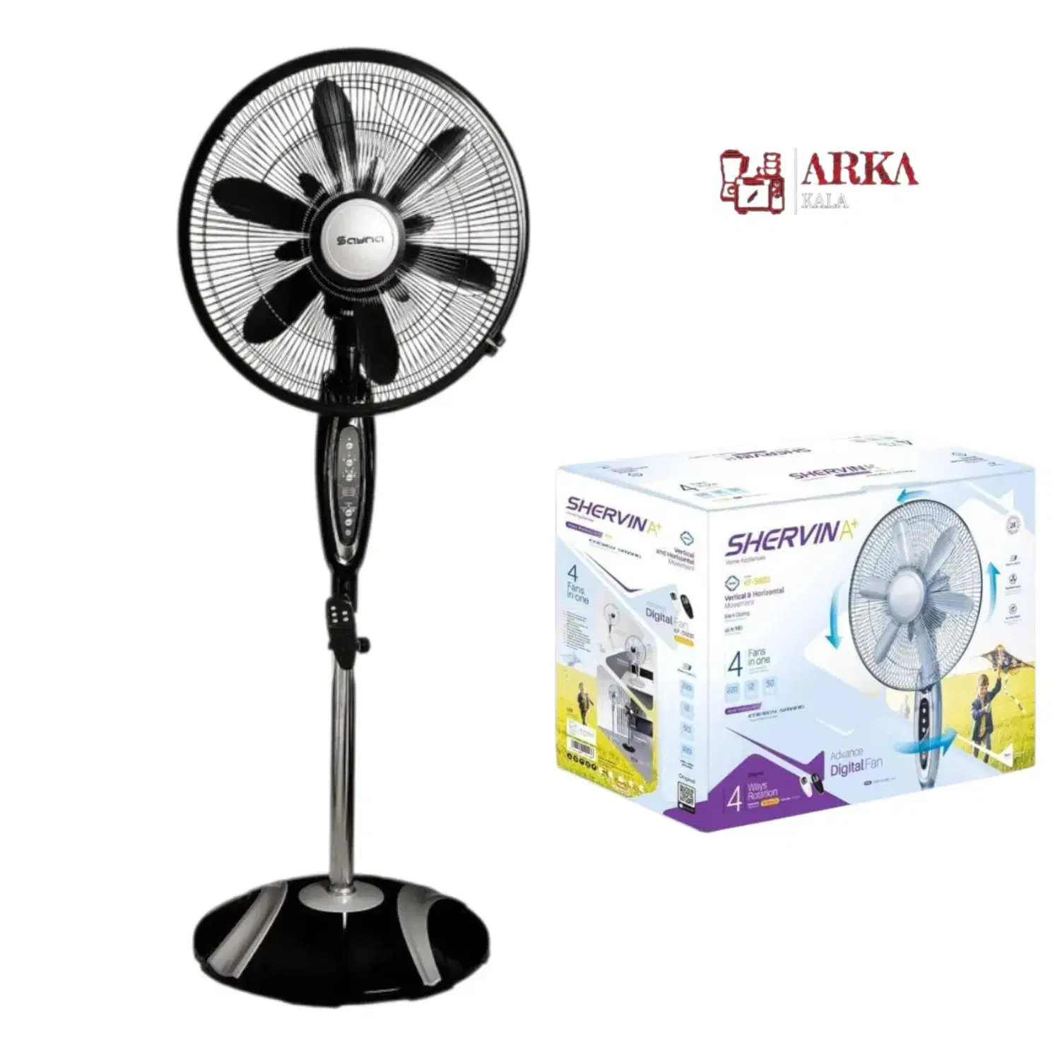 پنکه ۳حالته پایه استیل سینوسی شروین با ضمانت آکبند|پنکه و تصفیهکنندهٔ هوا|ساری, |دیوار