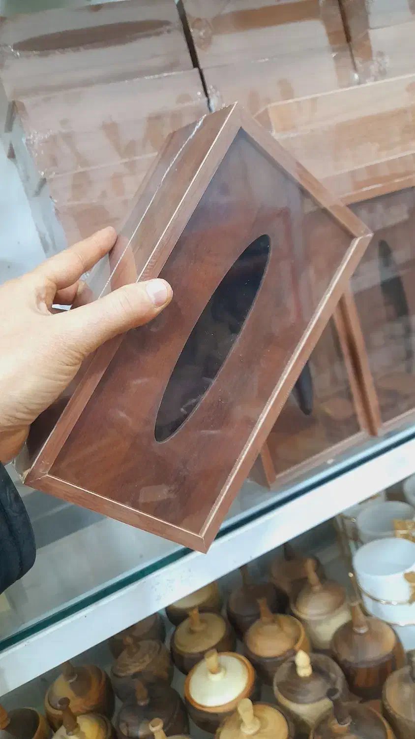 جا دستمال کاغذی چوبی اک|سفره، حوله، دستمال آشپزخانه|قم, شهرک فاطمیه|دیوار