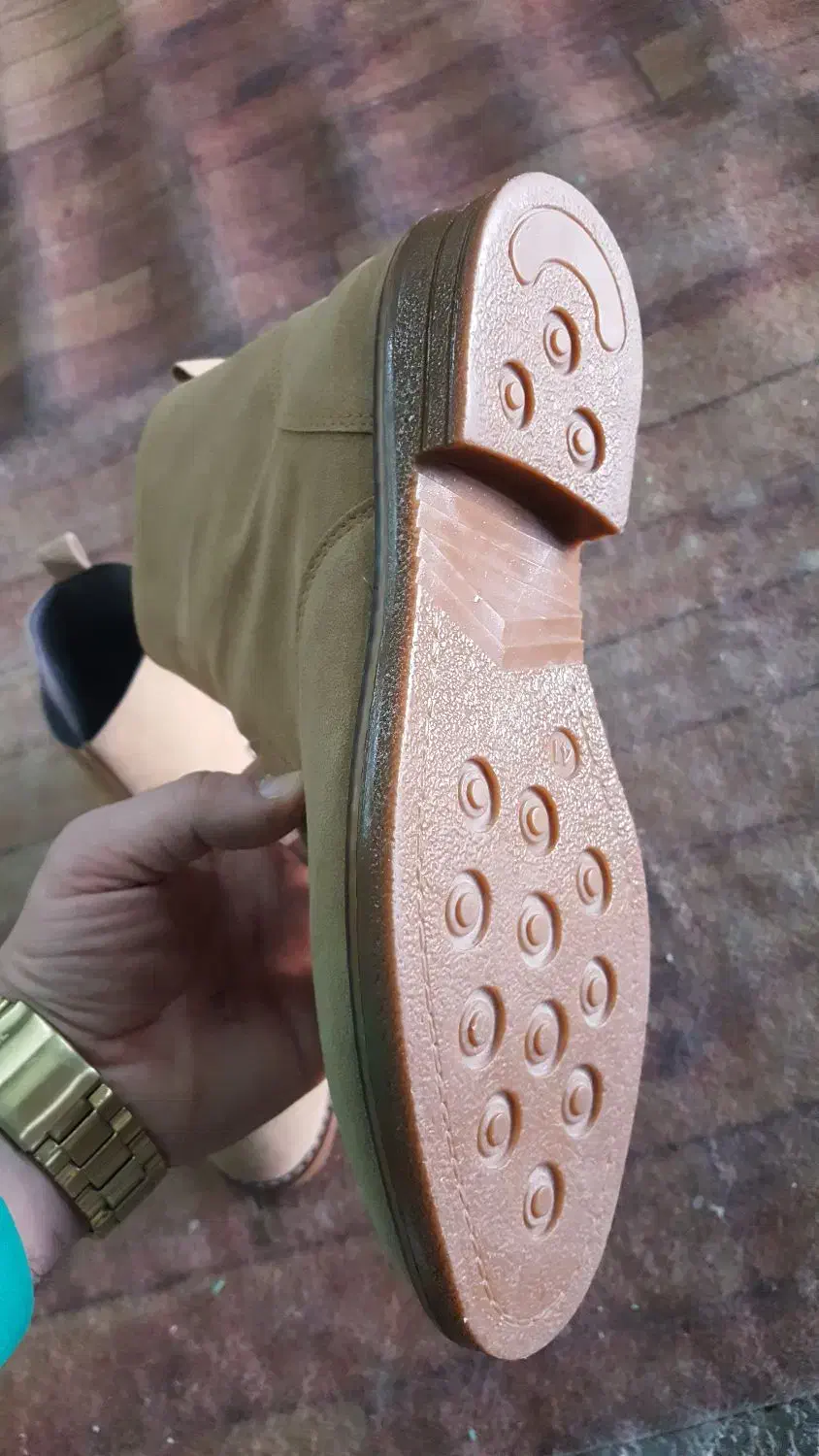 نیم بوت چرم مصنوعی سایز ۴۲-41 نسکافه ای|کیف، کفش، کمربند|درگز, |دیوار