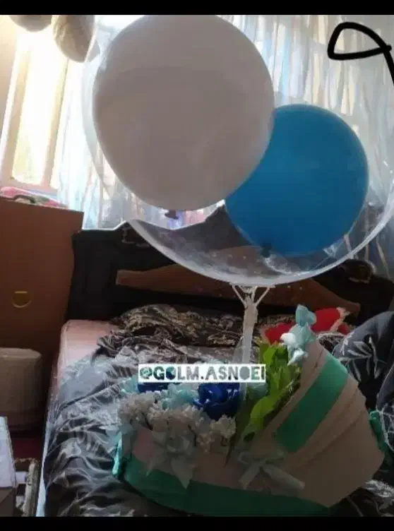 انواع گل روبانی باکس و نوزادی و تولد|گل مصنوعی|خرمآباد, |دیوار