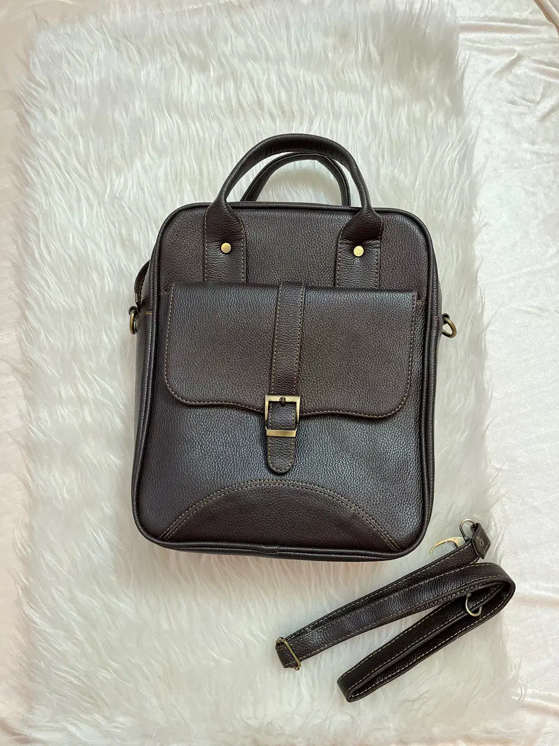 کیف دستی اداری-دانشگاهی به همراه بند دوشی قهوه ای|کیف، کفش، کمربند|اصفهان, کشاورزی|دیوار