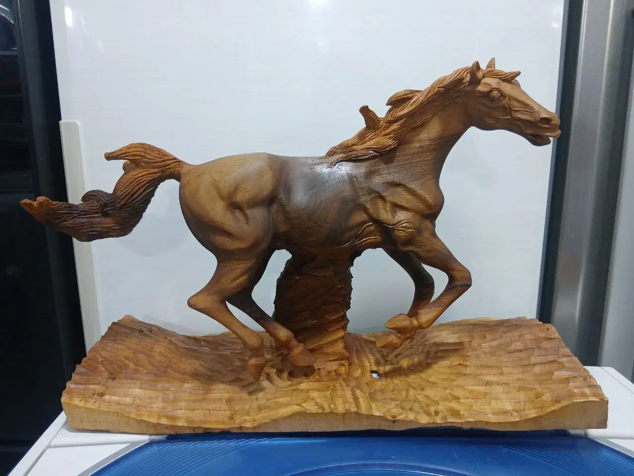 مجسمه ی چوبی اسب|مجسمه، تندیس، ماکت|تهران, نعمت‌آباد|دیوار