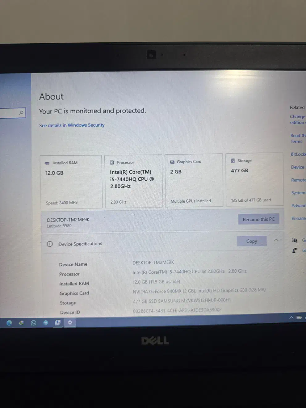 لپ تاپ استوک دل DELL Latitude 5580|رایانه همراه|ملایر, |دیوار