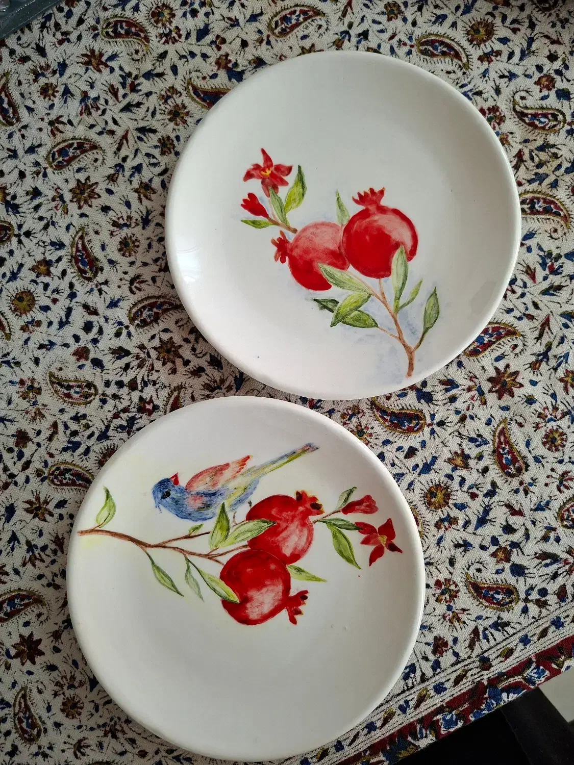 بشقاب سرامیکی یلدا.طرح انار|صنایع دستی و سایر لوازم تزئینی|مشهد, خرمشهر|دیوار