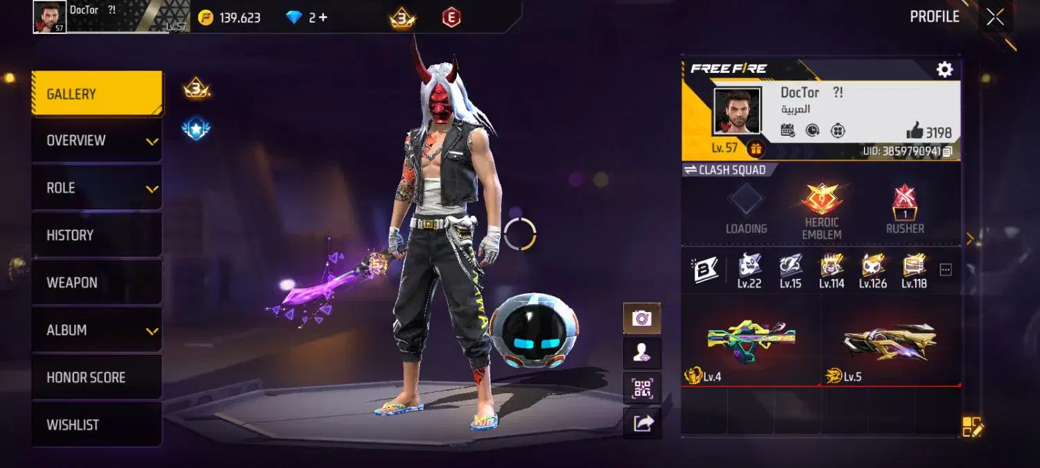 اکانت فری فایر طاق با پاد|کنسول، بازی ویدئویی و آنلاین|بندرعباس, |دیوار