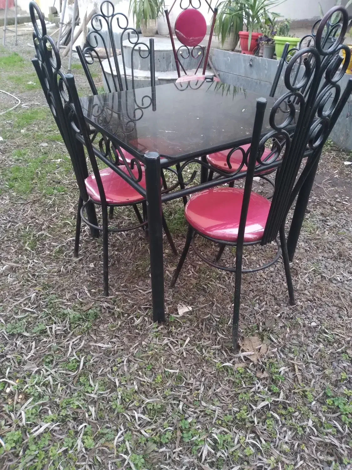 دو جفت میزوصندلی چهار نفره|میز و صندلی غذاخوری|سنگر, |دیوار