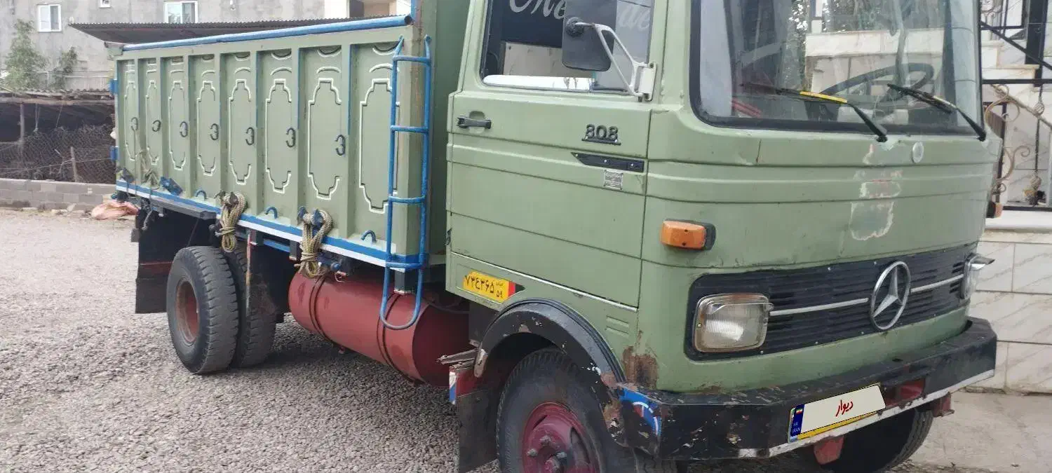 خاور مدل 72 بنز 808|خودرو سنگین|کاغذکنان, |دیوار