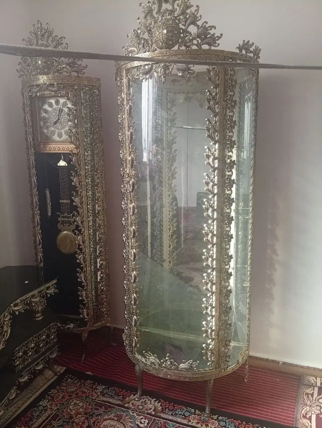 بوفه میز تلویزیون آینه شمعدان ساعت قدی|بوفه، ویترین، کنسول|قزوین, |دیوار