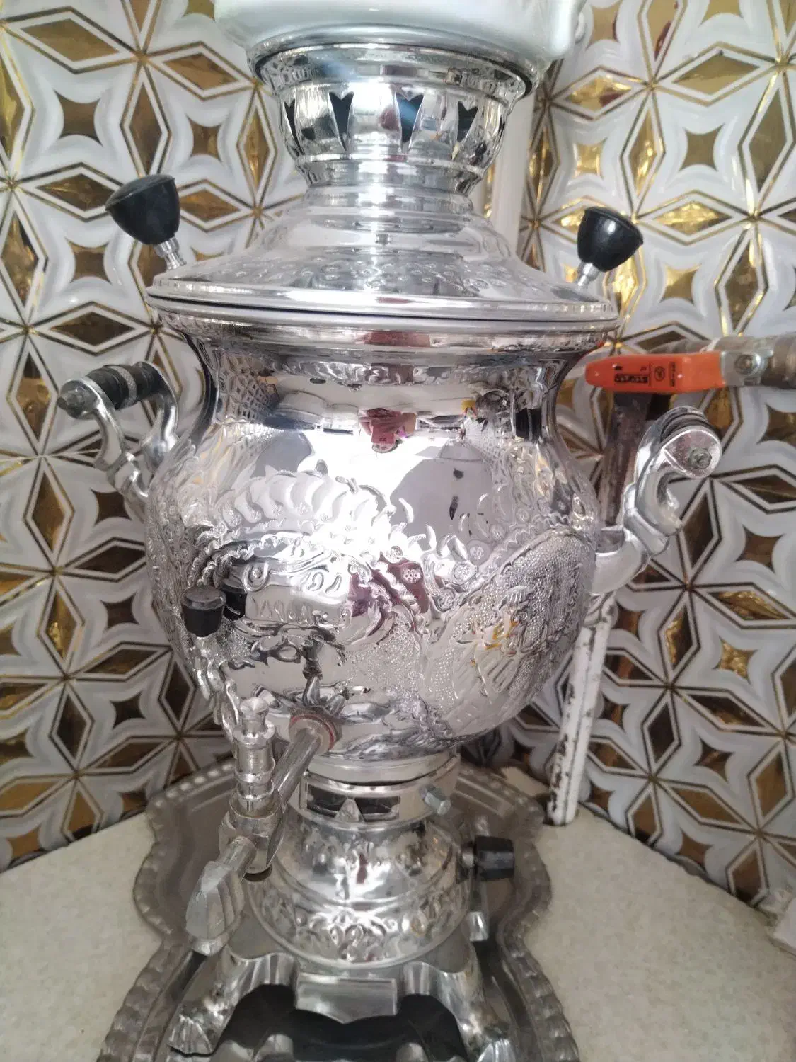 سماور|سماور، چای‌ساز، قهوه‌ساز|تربت‌حیدریه, منظر|دیوار