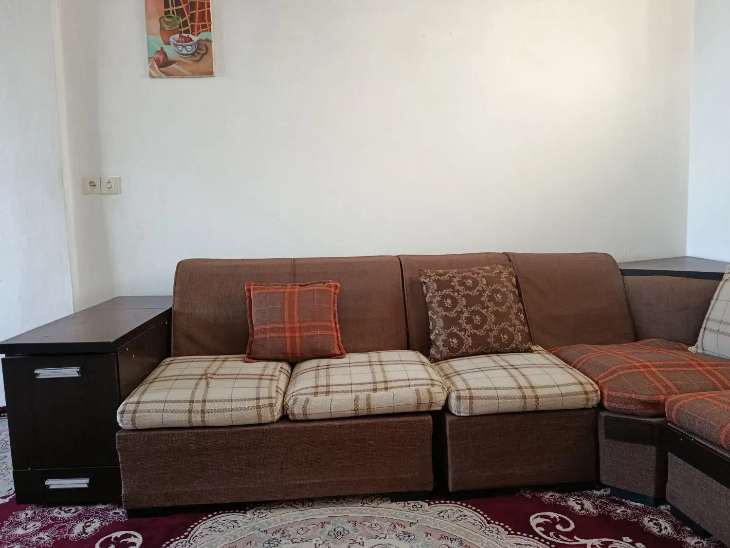 مبل راحتی L کرم قهوه ای|مبلمان خانگی و میز عسلی|نوشهر, |دیوار