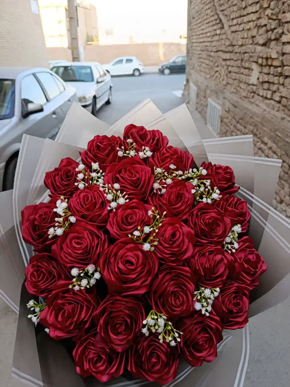 گل رز ربانی|گل مصنوعی|یزد, |دیوار