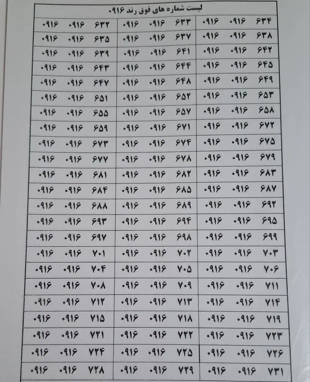 0916-0916-043|سیم‌کارت|آبادان, |دیوار