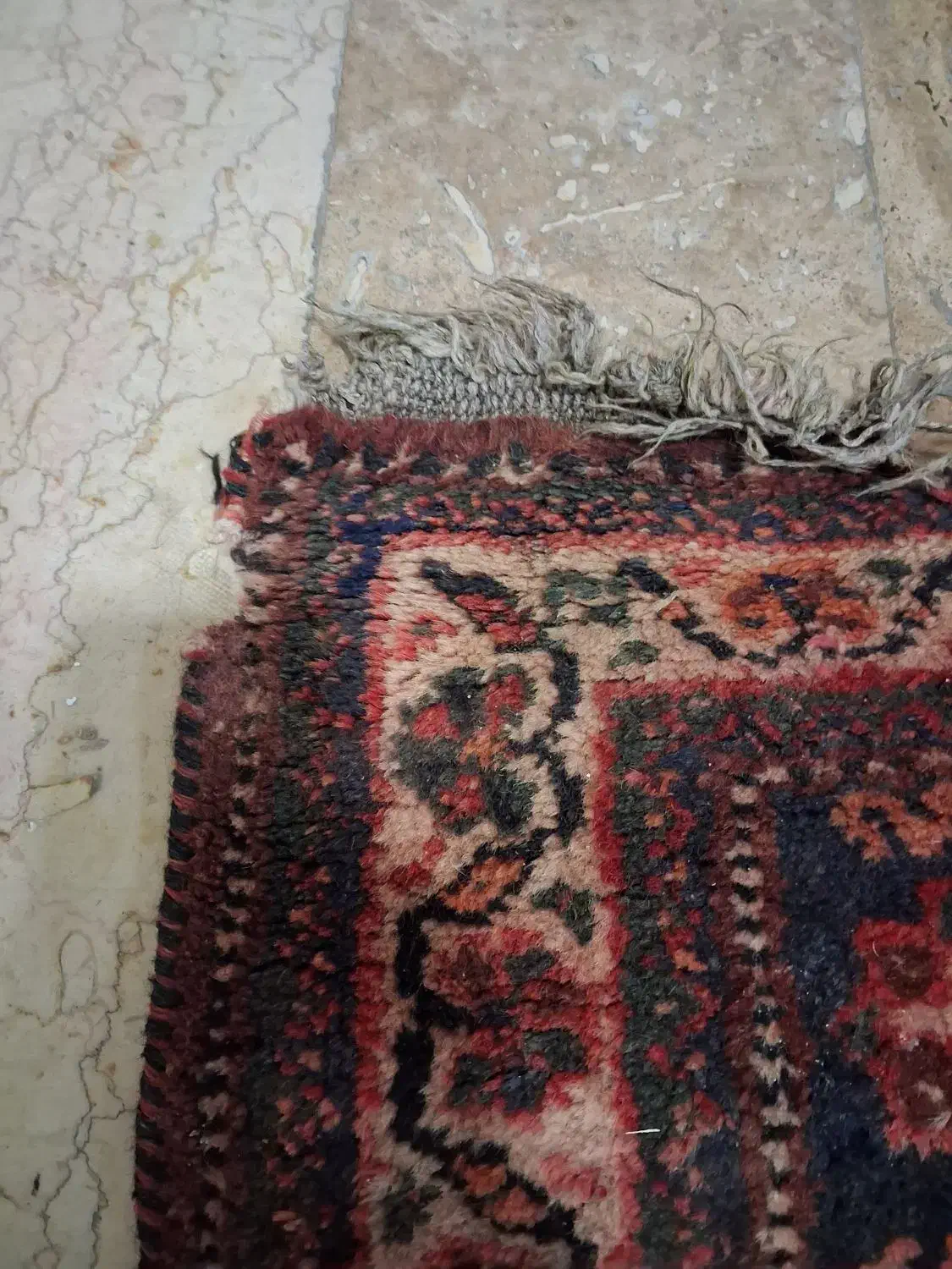 قالیچه دست باف قدیمی حدود ۶۰ سال|فرش|شیراز, قلعه نو|دیوار