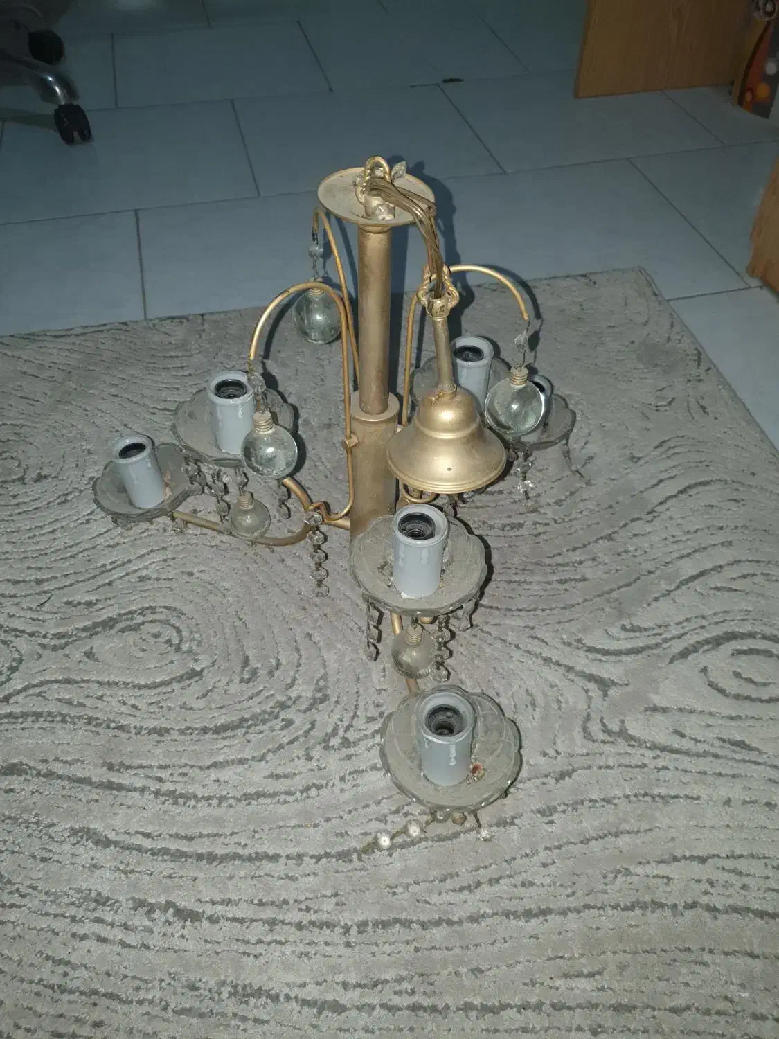 ۲عدد لوستر برنزی و حبابی|لوستر و چراغ آویز|کرج, گلشهر|دیوار