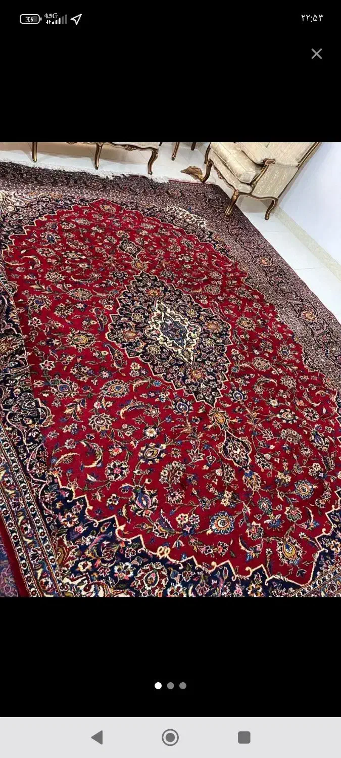 فرش دست باف کاشان. قطبی12متری|فرش|رشت, گلسار|دیوار