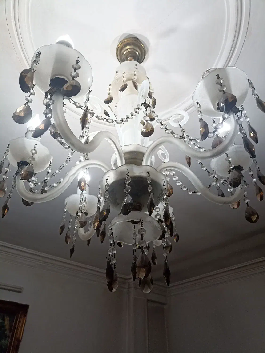 دو عدد لوستر شیشه ای|لوستر و چراغ آویز|وحیدیه, |دیوار