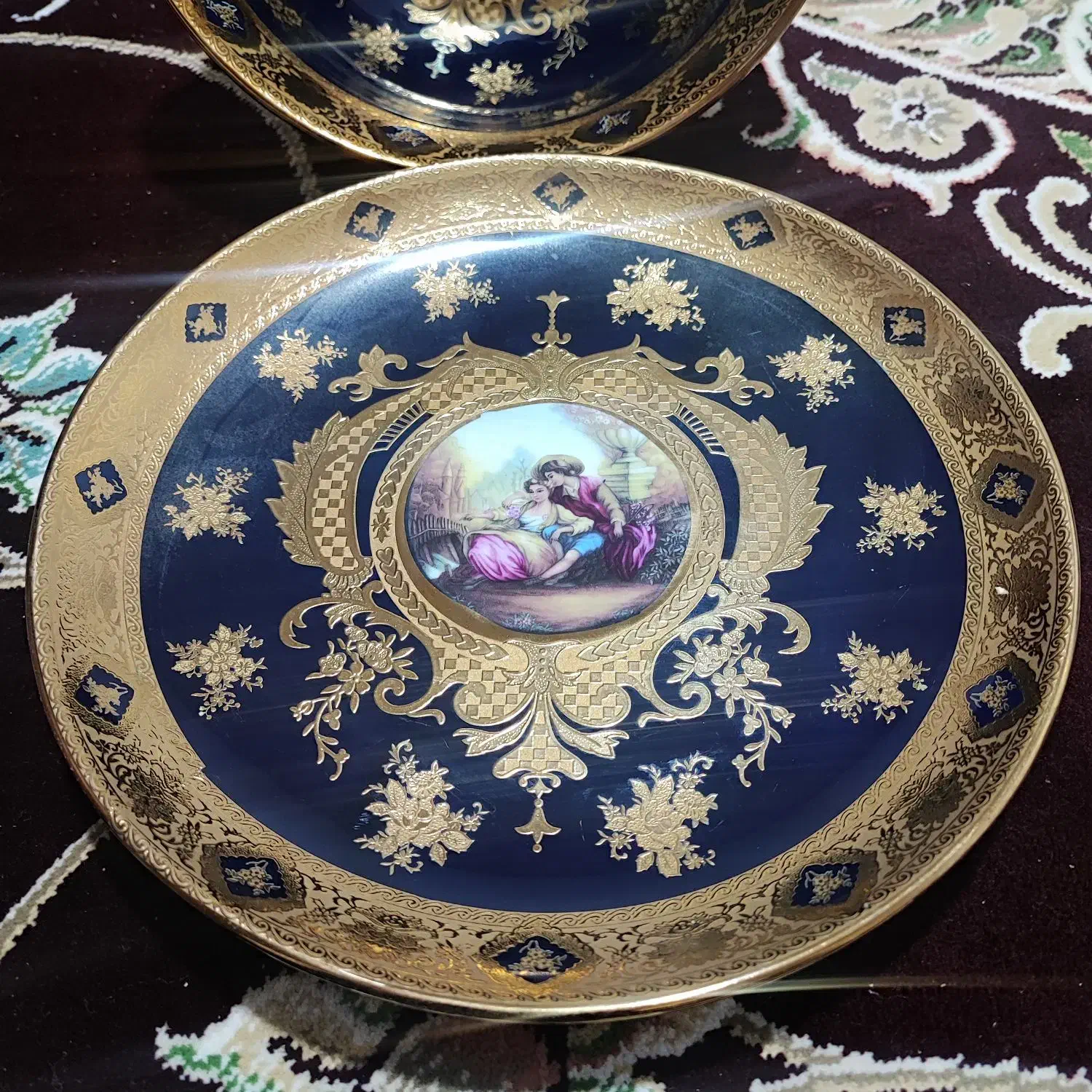 کاسب بشقاب طلاکوب طرح خارجی لیدی و مجنون|ظروف سرو و پذیرایی|پاکدشت, پاکدشت (مامازند)|دیوار