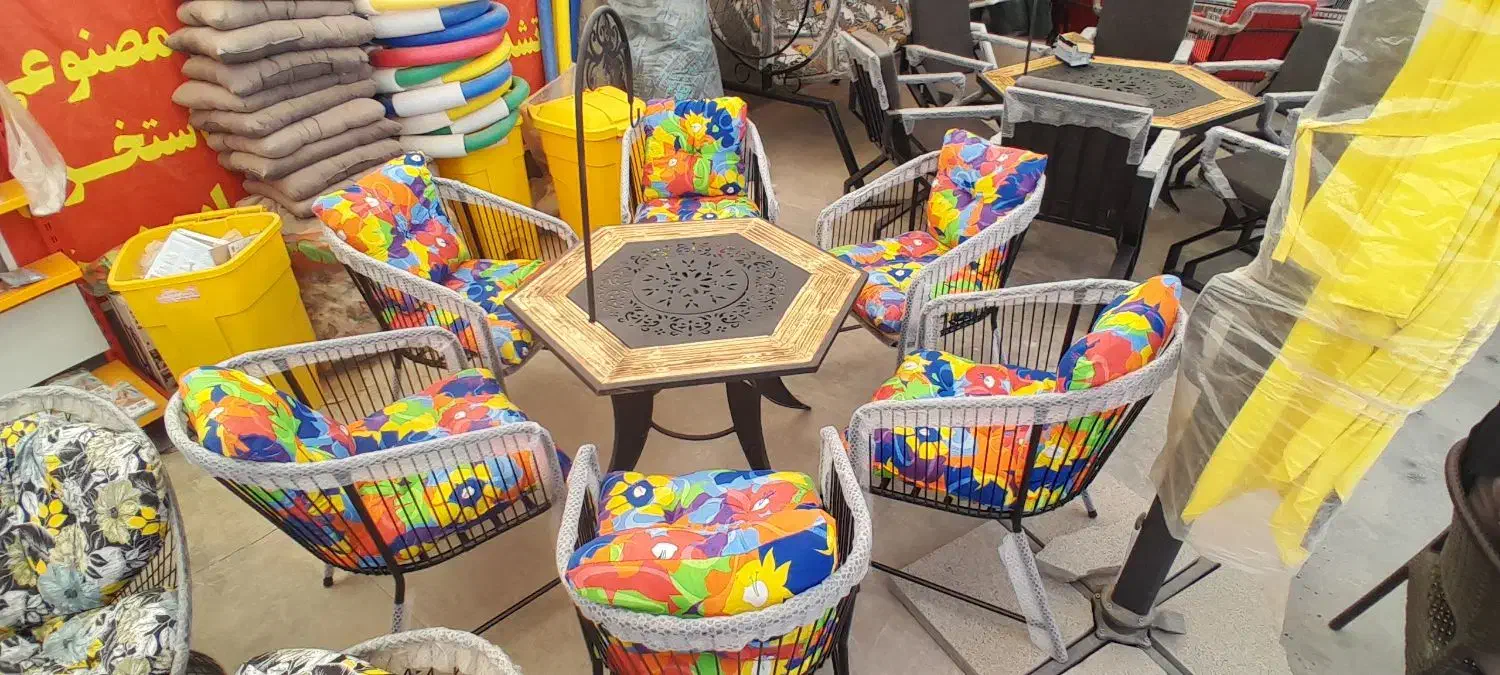 مبلمان باغی و میز آتشدان طرح بنان لیواری jsji۱۹۹|مبلمان خانگی و میز عسلی|چهارباغ, |دیوار