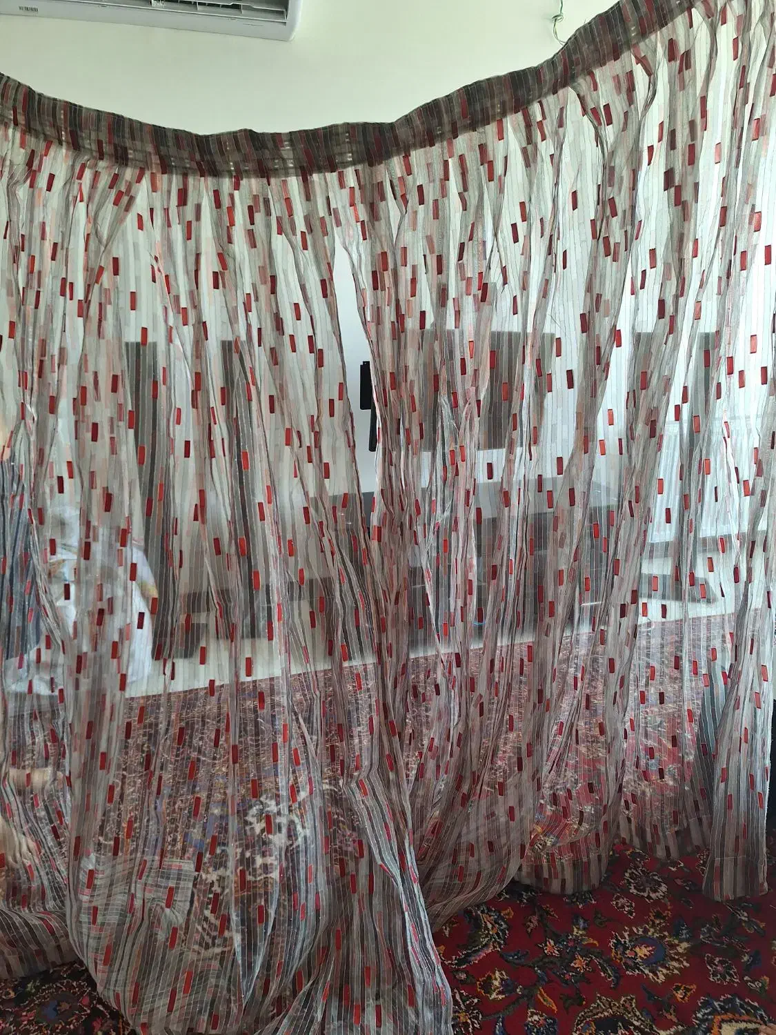 پرده پذیرایی (تعداد ۳تخته)|پرده، رانر، رومیزی|اصفهان, احمدآباد|دیوار