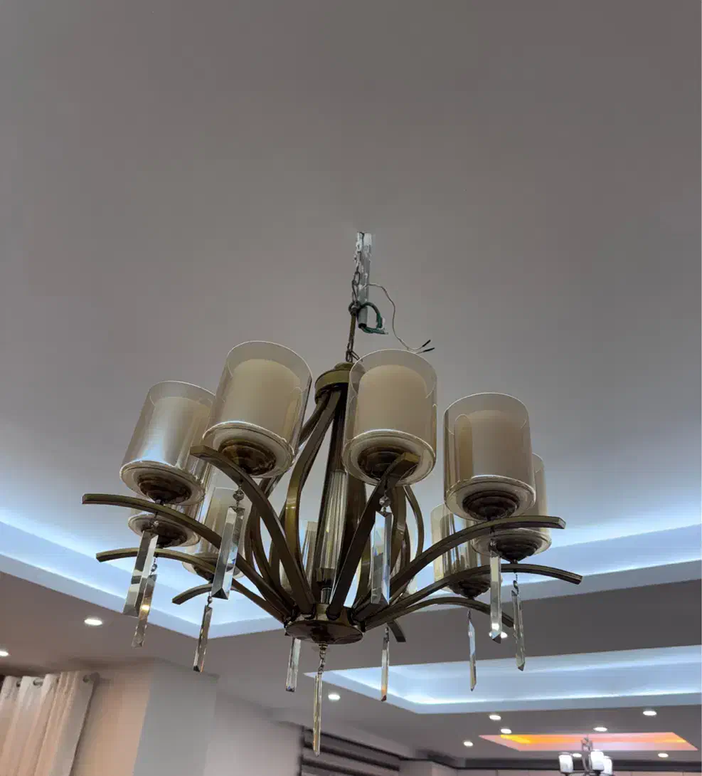 لوستر 10شاخه|لوستر و چراغ آویز|فردیس, داوری|دیوار