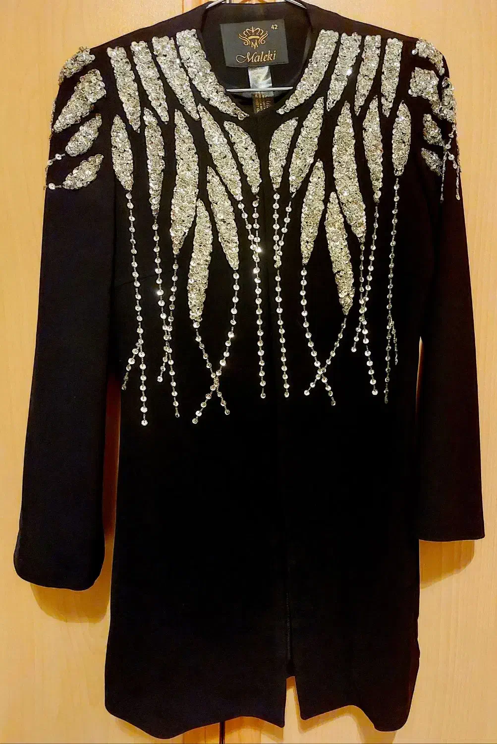 مانتو مجلسی ملیله دوزی شده سایز۴۲|لباس|تبریز, |دیوار