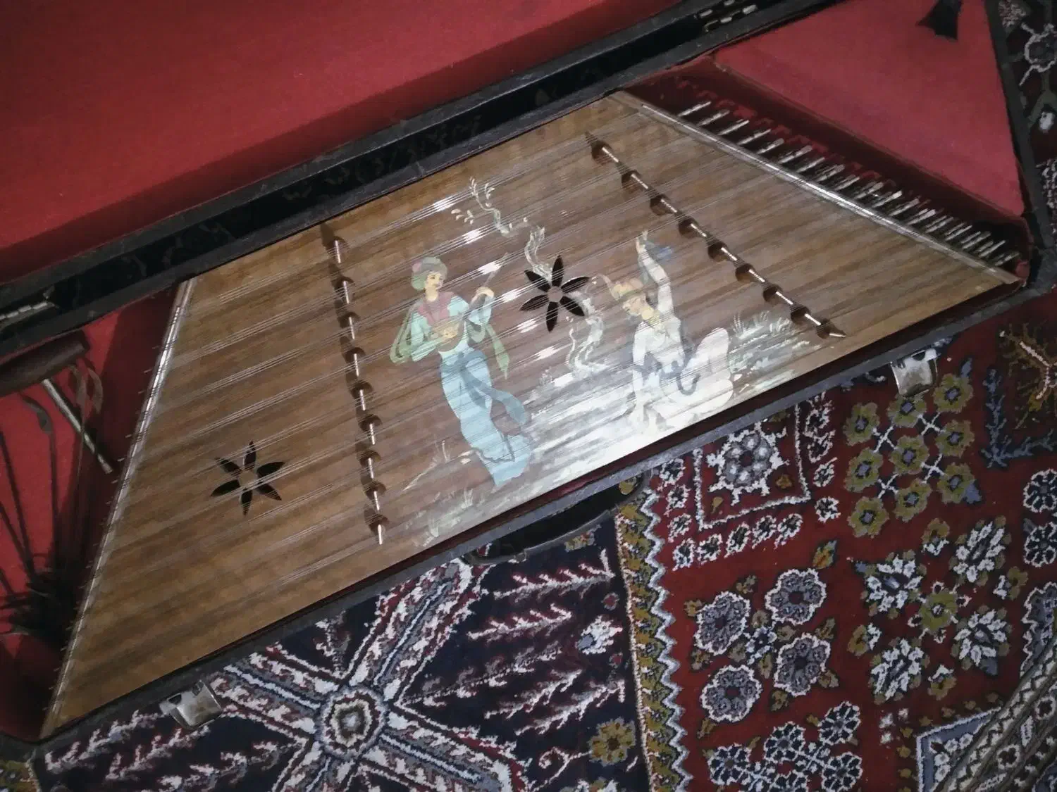 سنتور حرفه‌ای اصیل چوب گردو|سازهای سنتی|بیرجند, |دیوار