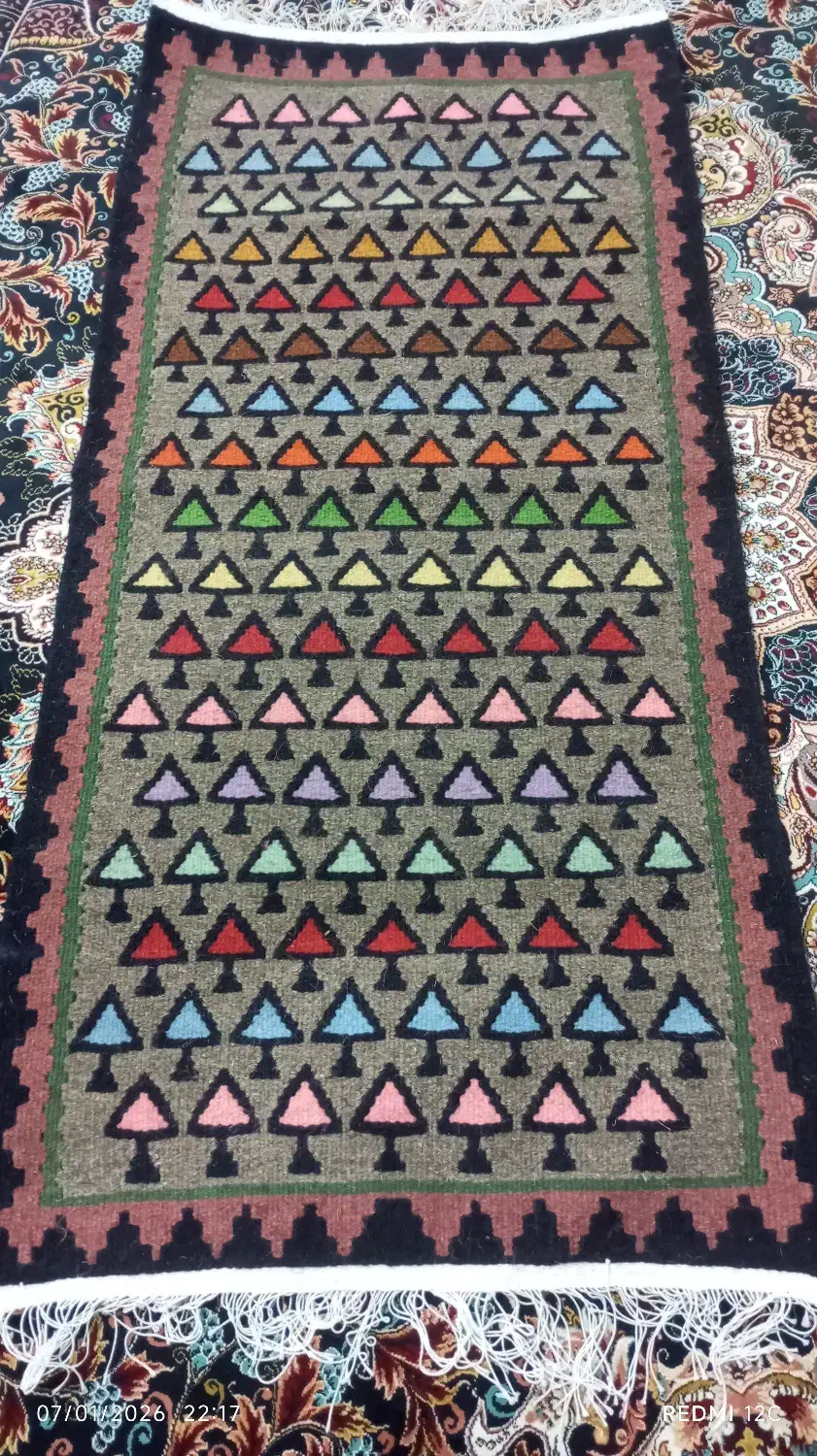 گلیم دستباف|گلیم، جاجیم، گبه|ماهنشان, |دیوار