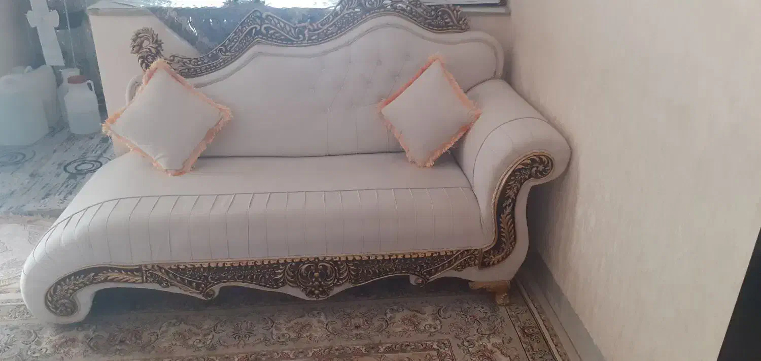 سلام یک دست مبل هفت نفره بایک‌میزجلو و دوعدد عسلی|مبلمان خانگی و میز عسلی|یزد, |دیوار