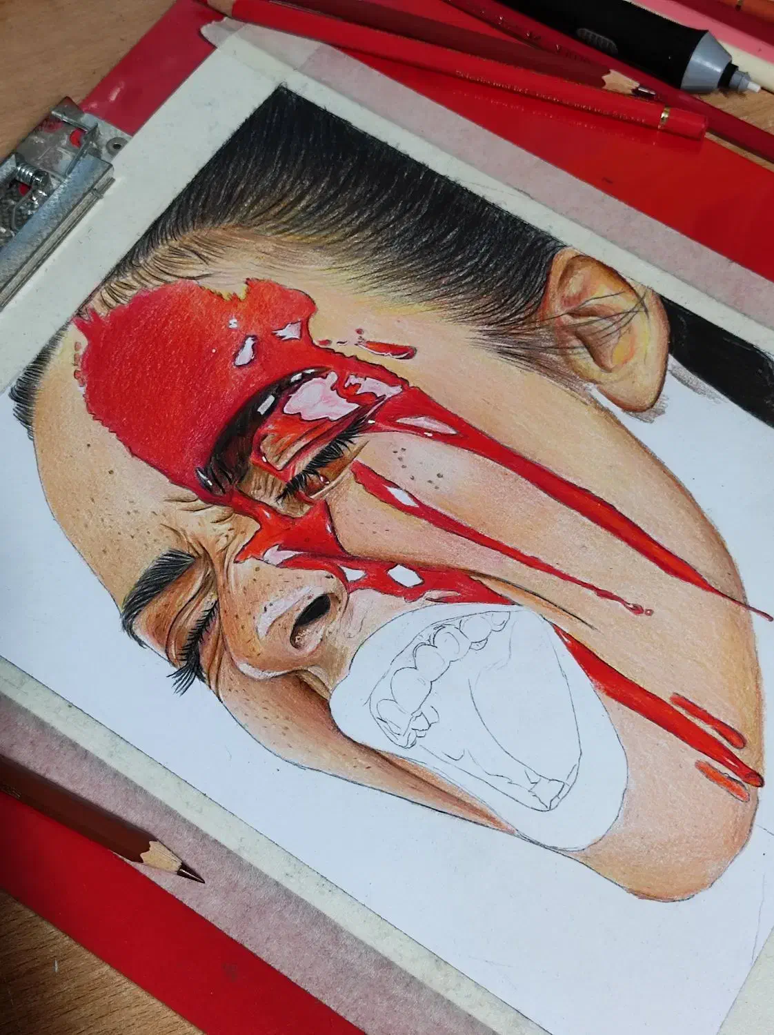 نقاشی چهره|تابلو، نقاشی، عکس|رشت, استادسرا|دیوار