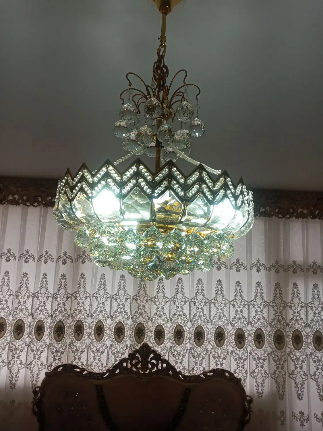 لوستر کریستالی|لوستر و چراغ آویز|الوند, |دیوار