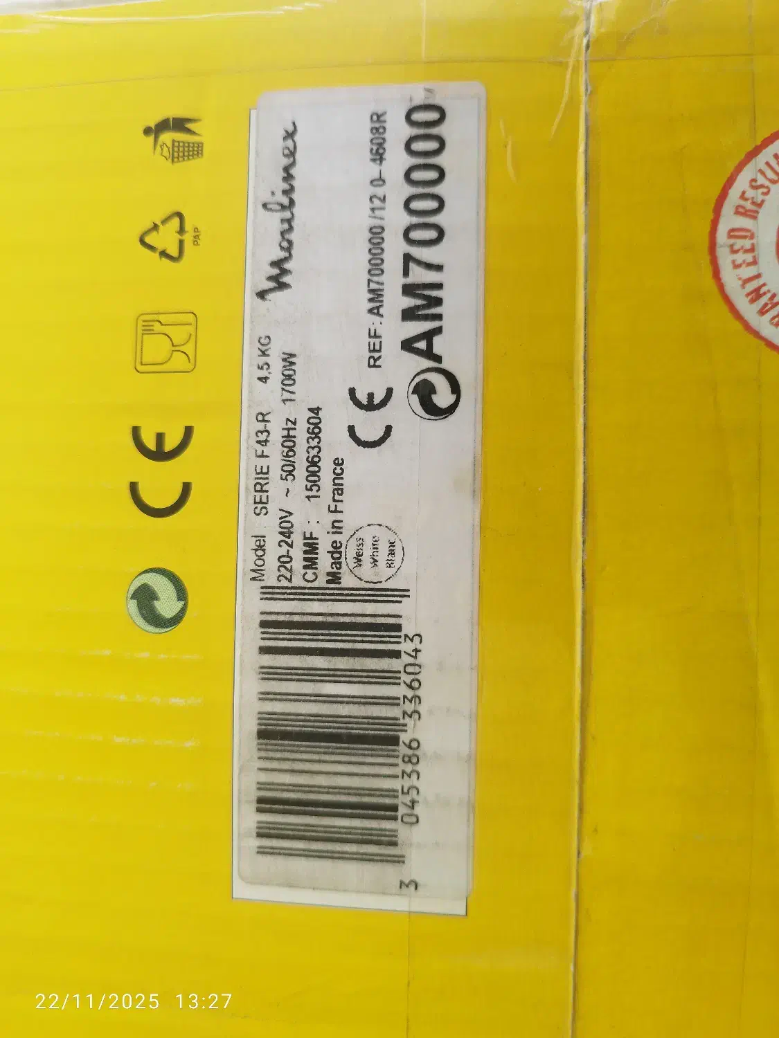 سرخ کن مولینکس اصل فرانسه|اجاق گاز و لوازم برقی پخت‌وپز|هشتگرد, شهرک گلها|دیوار