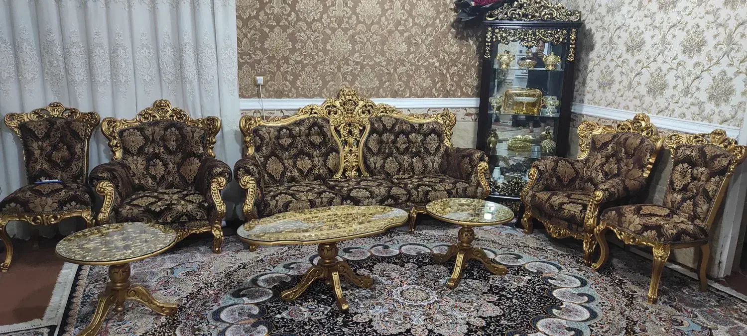 مبل 9نفره سلطنتی|مبلمان خانگی و میز عسلی|بندر ماهشهر, |دیوار