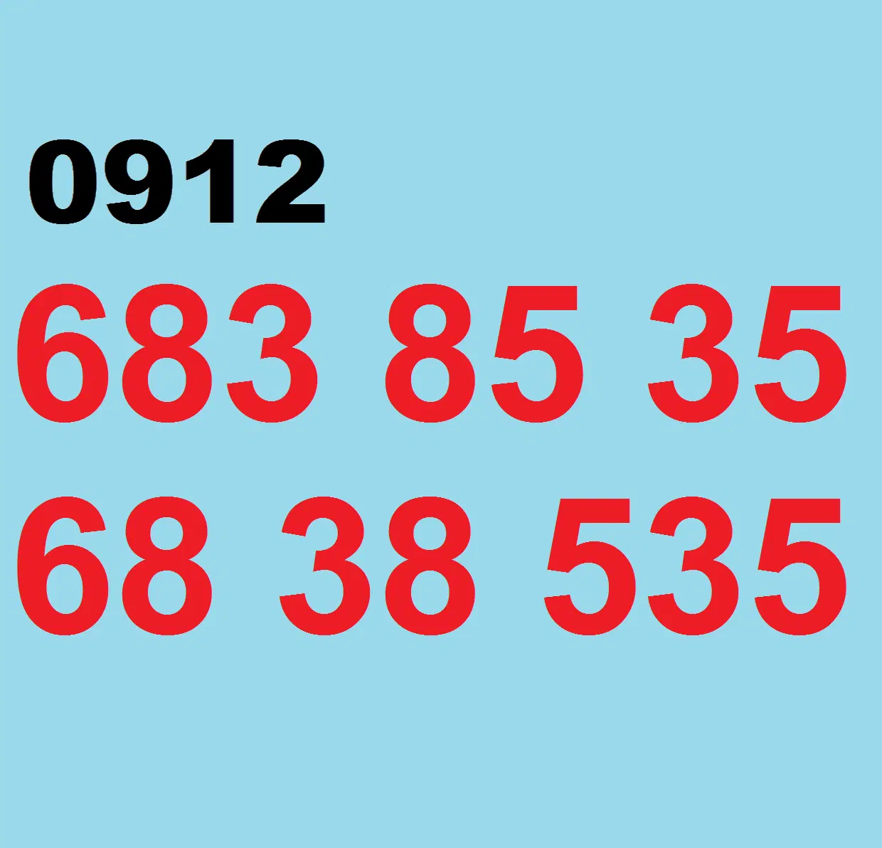 912.683.85.35|سیم‌کارت|کرج, کلاک نو|دیوار
