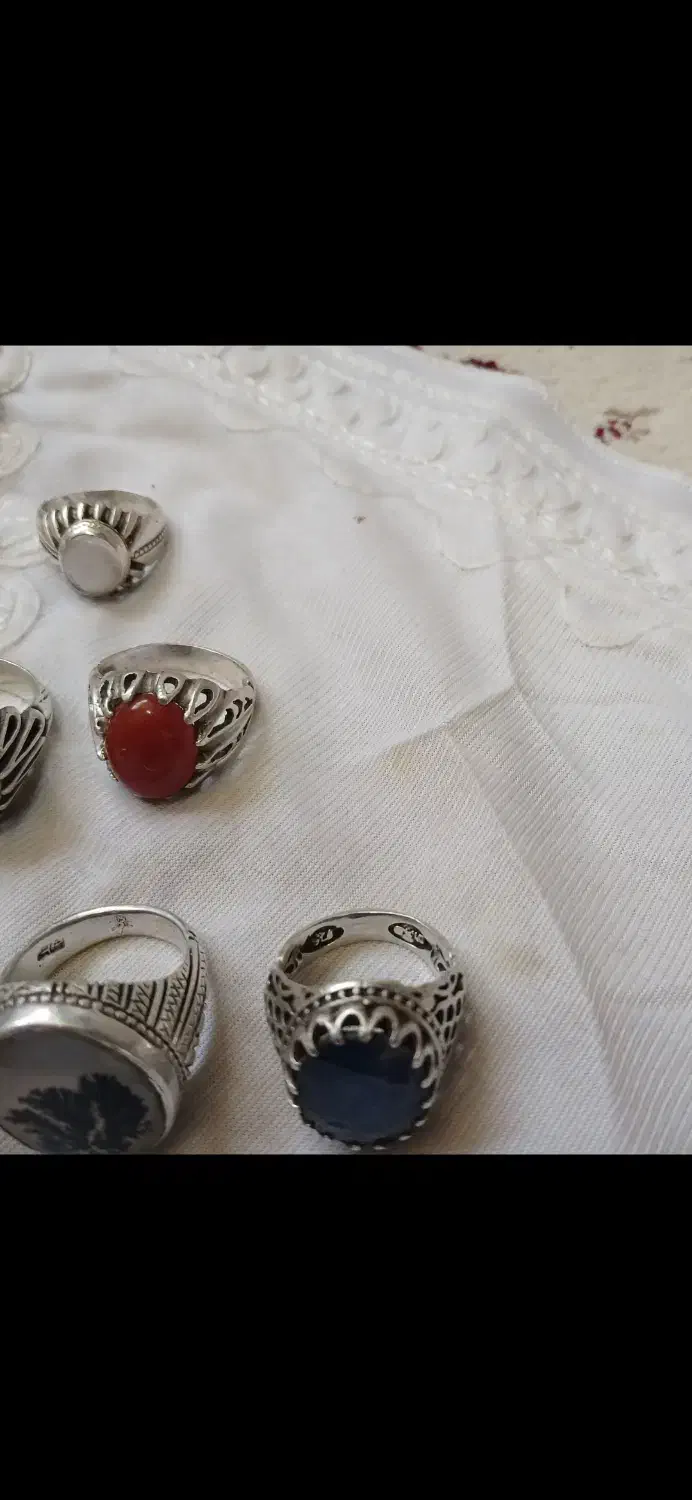 نقره۹۲۵عیارنگین بالاباکیفیت|جواهرات|اصفهان, سرچشمه|دیوار