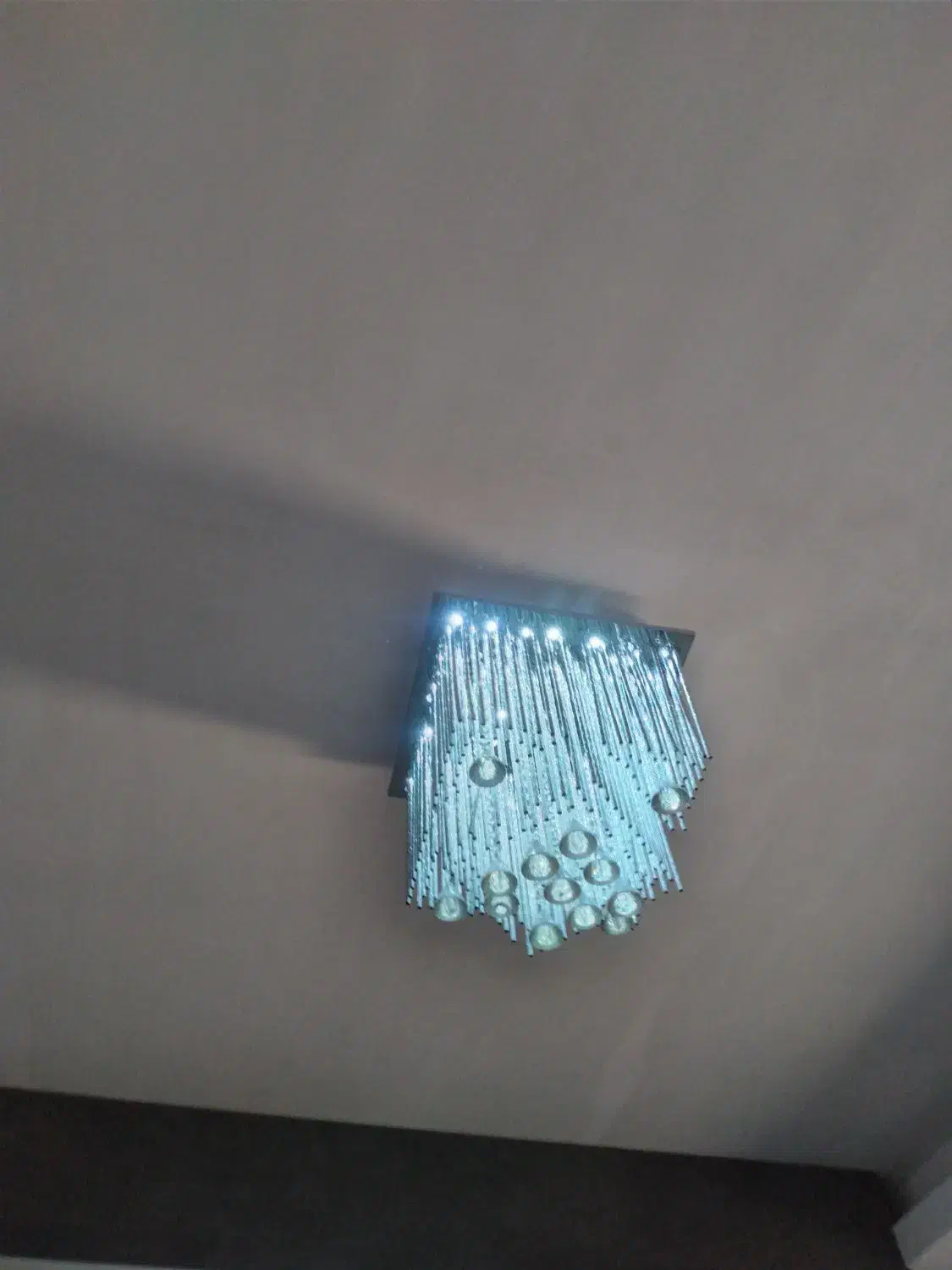 لوستر استیل ال ای دی کنترل دار|لوستر و چراغ آویز|زنجان, |دیوار