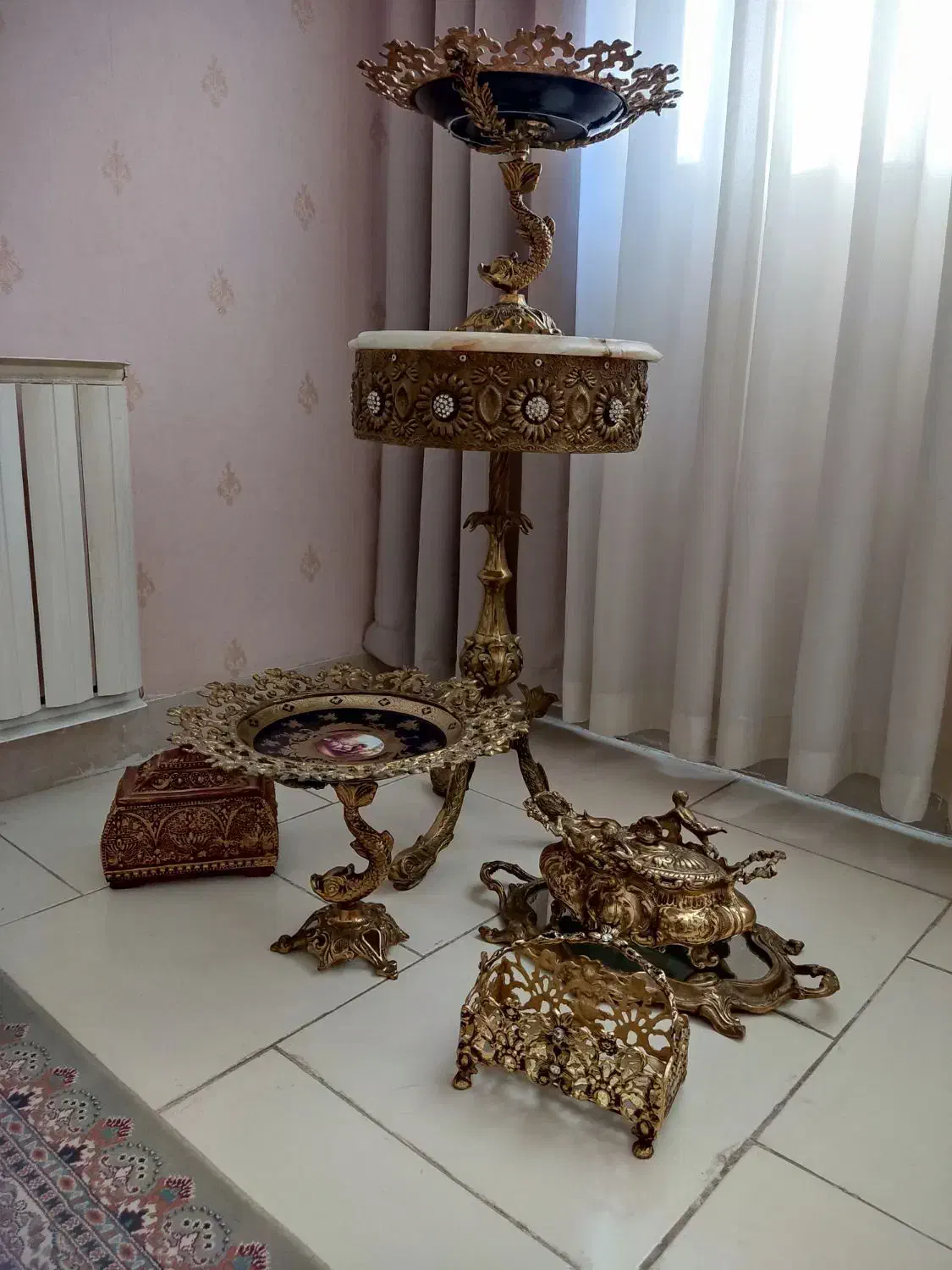 ظروف برنجی|کلکسیون اشیاء عتیقه|اسلامشهر, شهرک واوان|دیوار