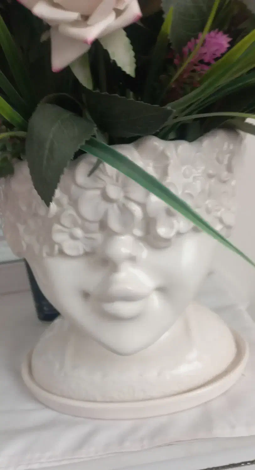 گل با گلدان سرامیکی|گل مصنوعی|ارومیه, |دیوار