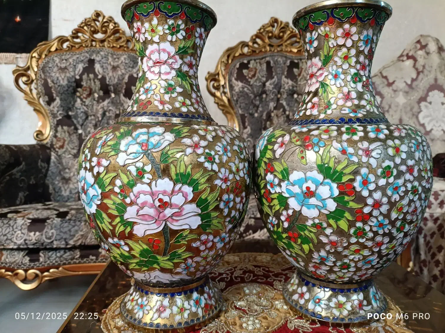 دوعد گلدان مینا کاری|کلکسیون اشیاء عتیقه|تهران, مشیریه|دیوار